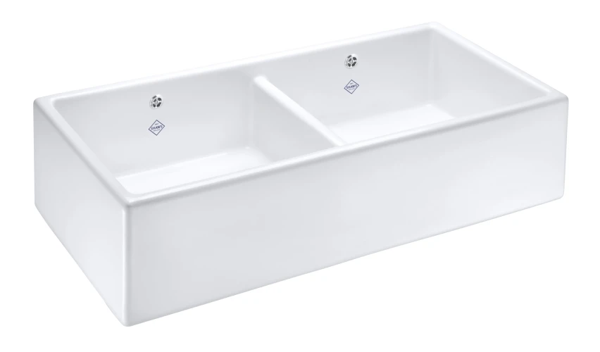 Shaws Shaker Double White Sink