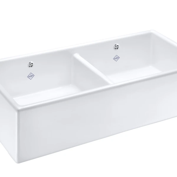 Shaws Shaker Double White Sink