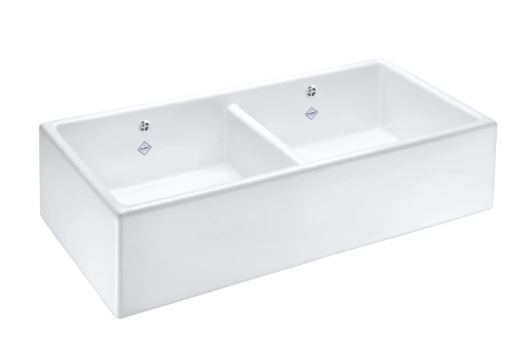 Shaws Shaker Double White Sink