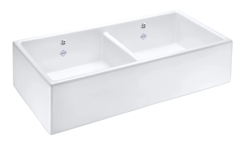 Shaws Shaker Double White Sink