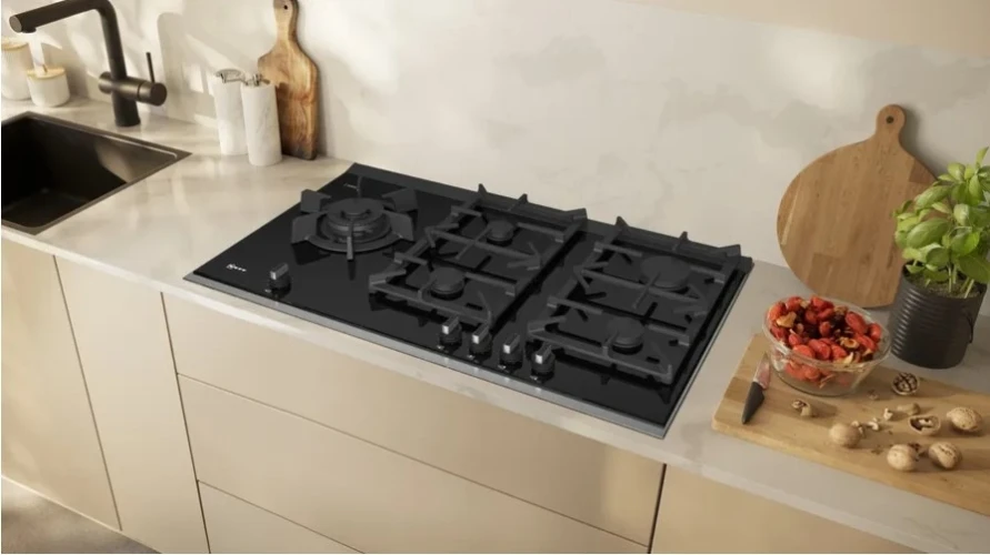 NEFF N90 T29RHS4S0 90cm Gas Hob - Ceramic Glass Black