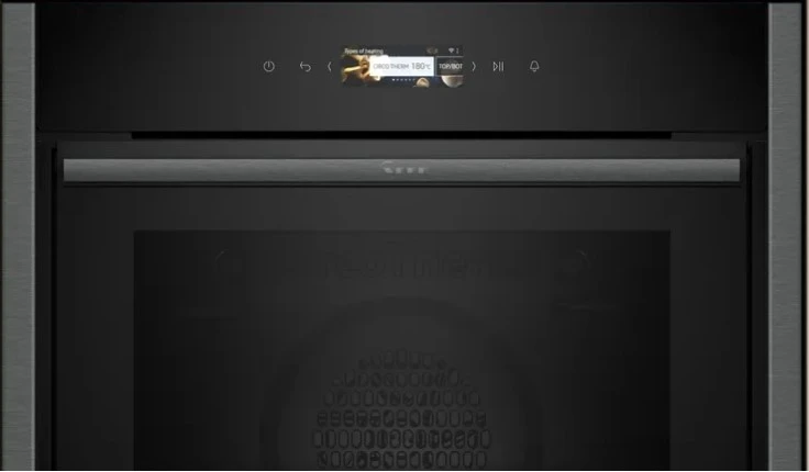 NEFF N70 B54CR71G0B Slide & Hide Single Pyrolytic Oven - Graphite Grey