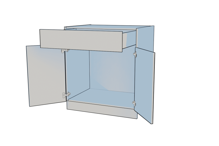 Double Unit With Drawer 