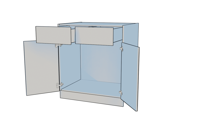 Double Unit With Drawers 