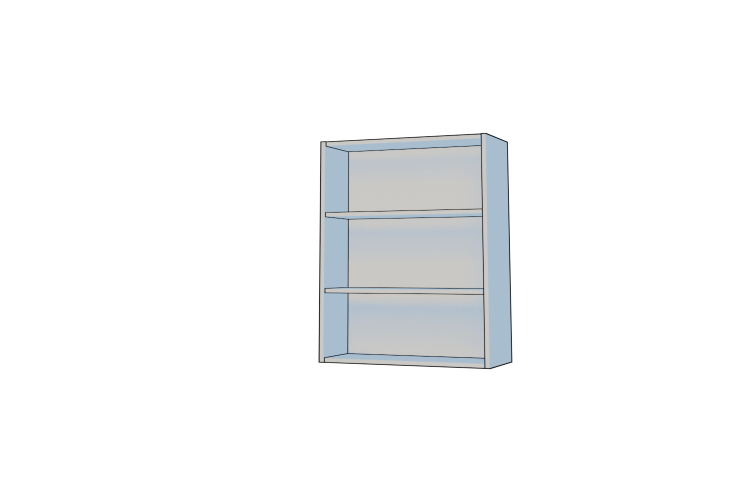 Open Wall Unit 2 shelves