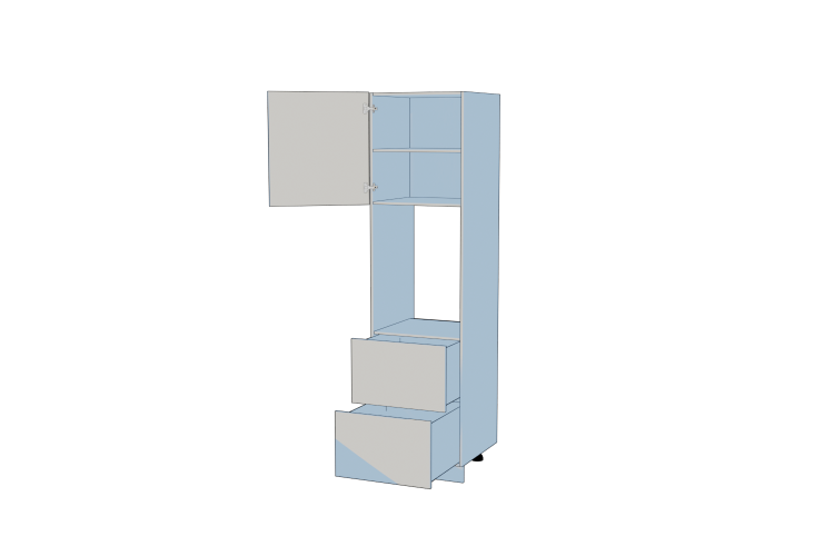  Tall Double Oven Housing with Drawers